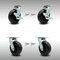 Service Caster 6 Inch SS Polyolefin Caster Set with Roller Bearings 4 Swivel Lock 2 Brake SCC SCC-SS30S620-POR-TLB-BSL-2-BSL-2 - alternate 1